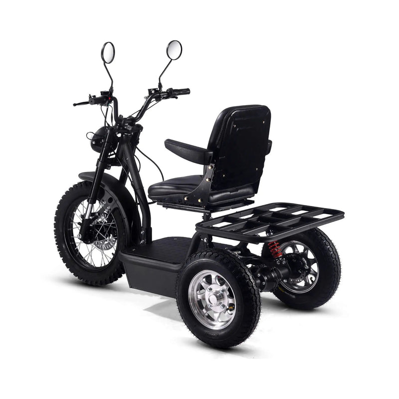 MotoTec 60V 1800W Black Three-Wheel Electric Scooter (SAK86025) by SAKSBY WHOLESALE