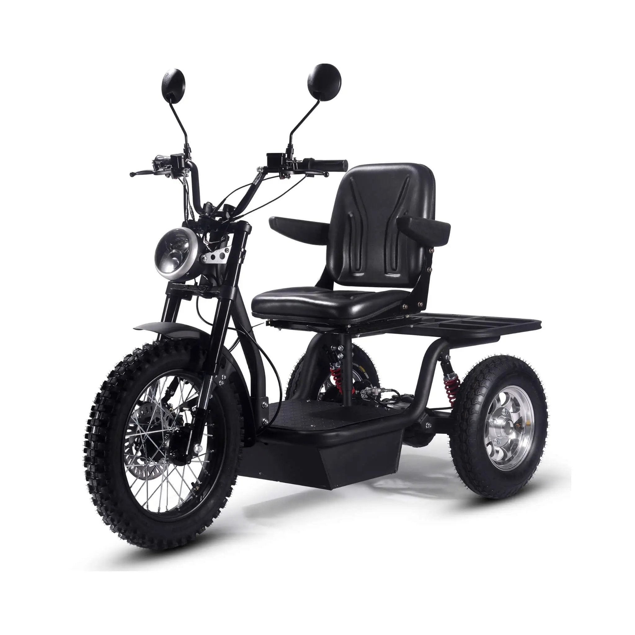 MotoTec 60V 1800W Black Three-Wheel Electric Scooter (SAK86025) by SAKSBY WHOLESALE