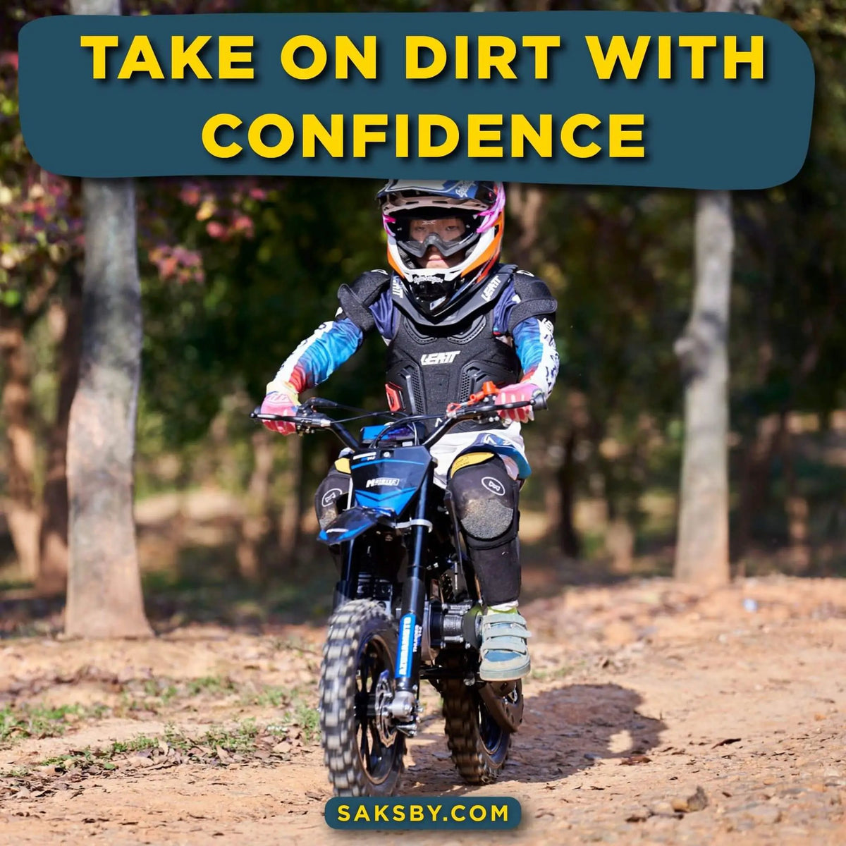 MotoTec Thunder 50CC 2-Stroke Kids Gas Dirt Bike (SAK37480) by SAKSBY WHOLESALE