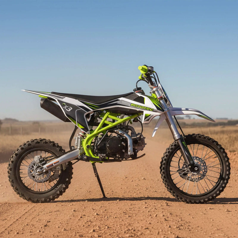 MotoTec X3 125CC 4-Stroke Green Gas-Powered Dirt Bike (SAK86035) by SAKSBY WHOLESALE