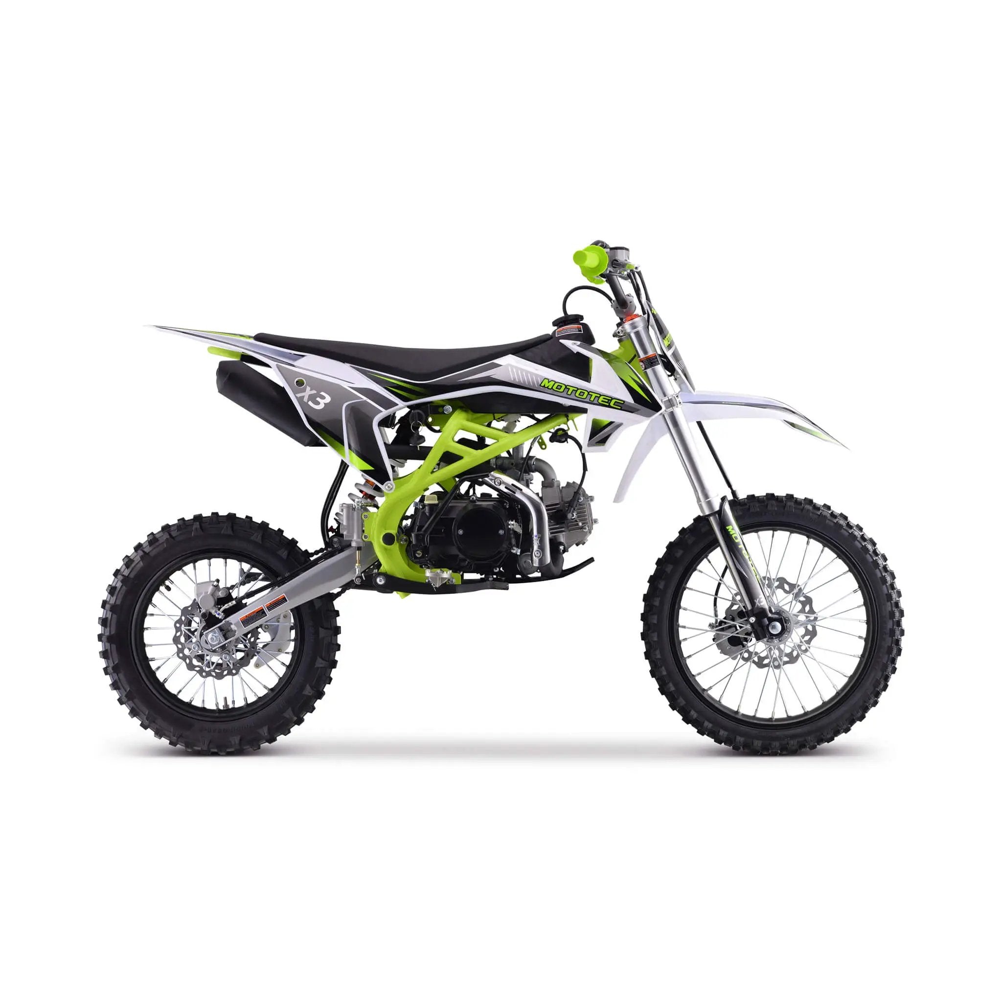 MotoTec X3 125CC 4-Stroke Green Gas-Powered Dirt Bike (SAK86035) by SAKSBY WHOLESALE