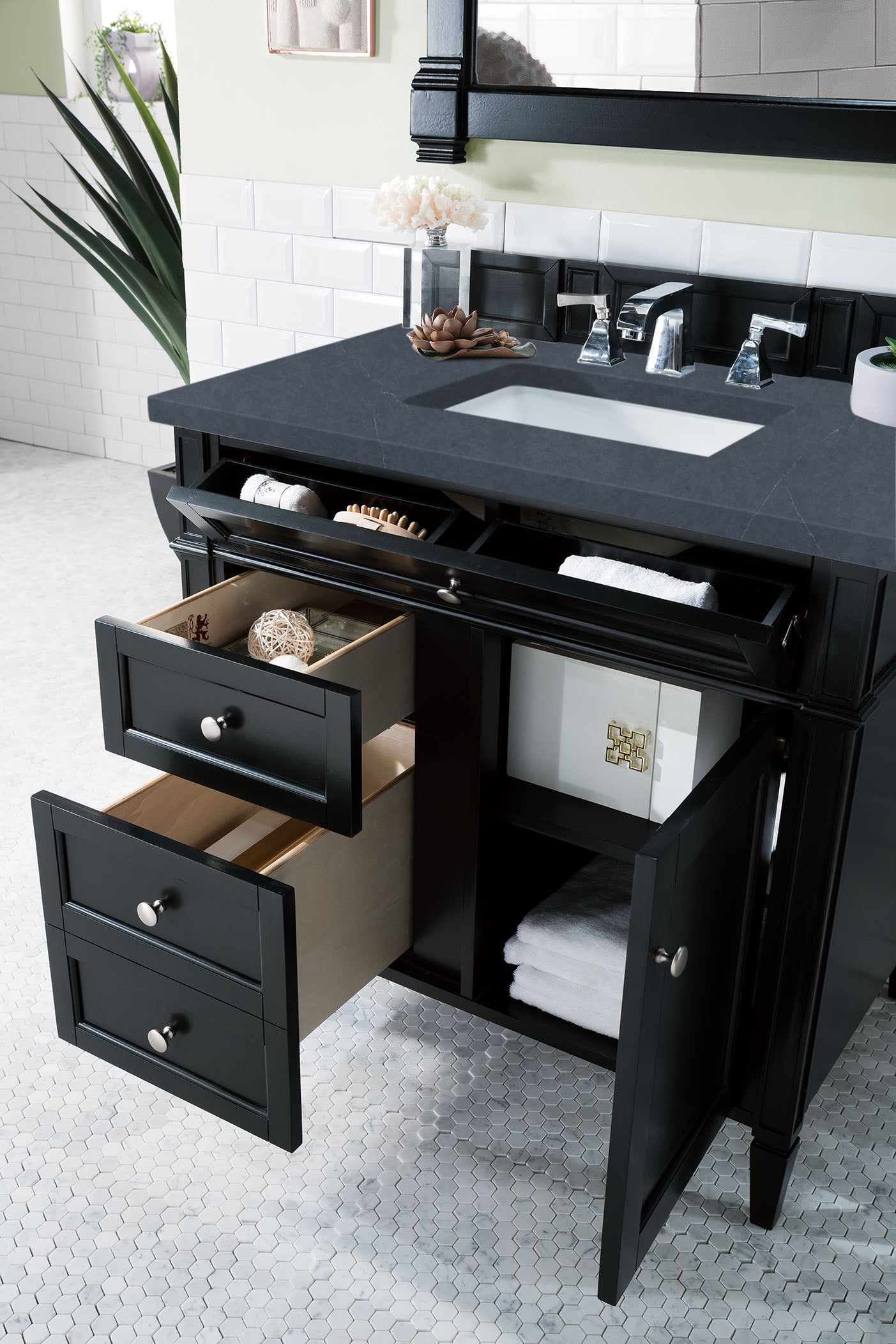 James Martin Brittany 36" Single Bathroom Vanity, Black Onyx, view 28