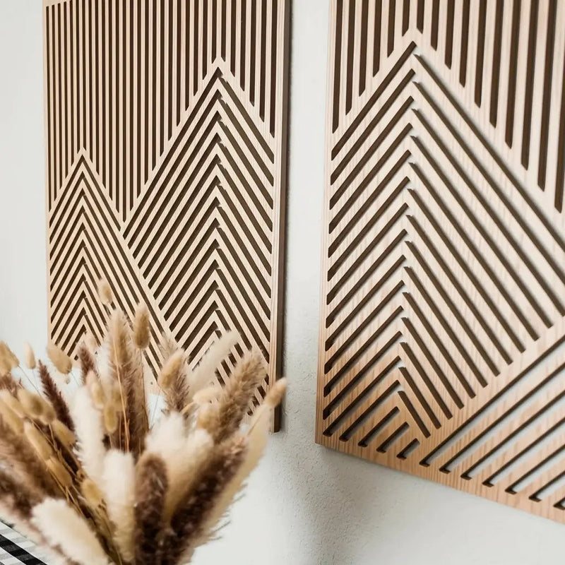 Mountain Wood 2 Piece Wall Art by House Of Avana