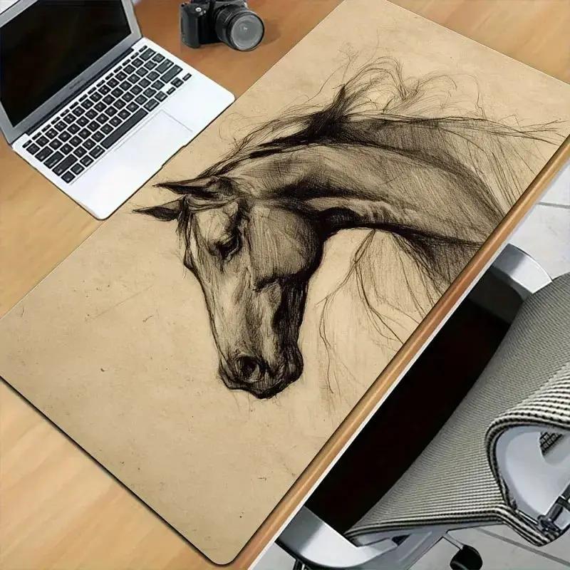 Mouse Pad - Non-Slip Beige Large by House Of Avana