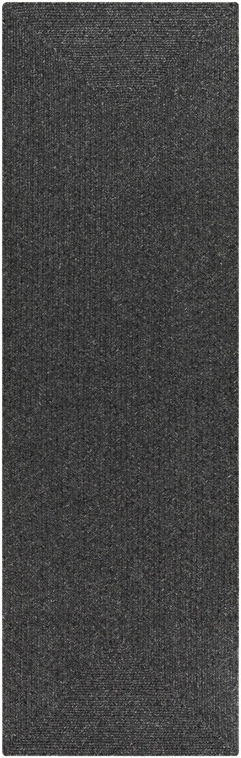 Black Braided Faux Jute Outdoor Rug by Boutique Rugs