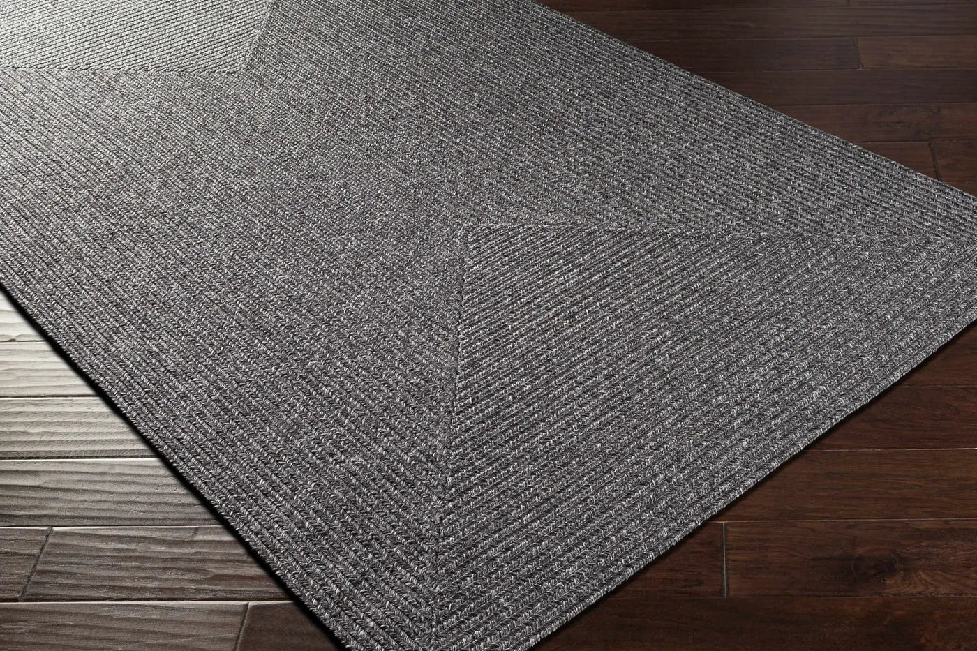 Black Braided Faux Jute Outdoor Rug by Boutique Rugs