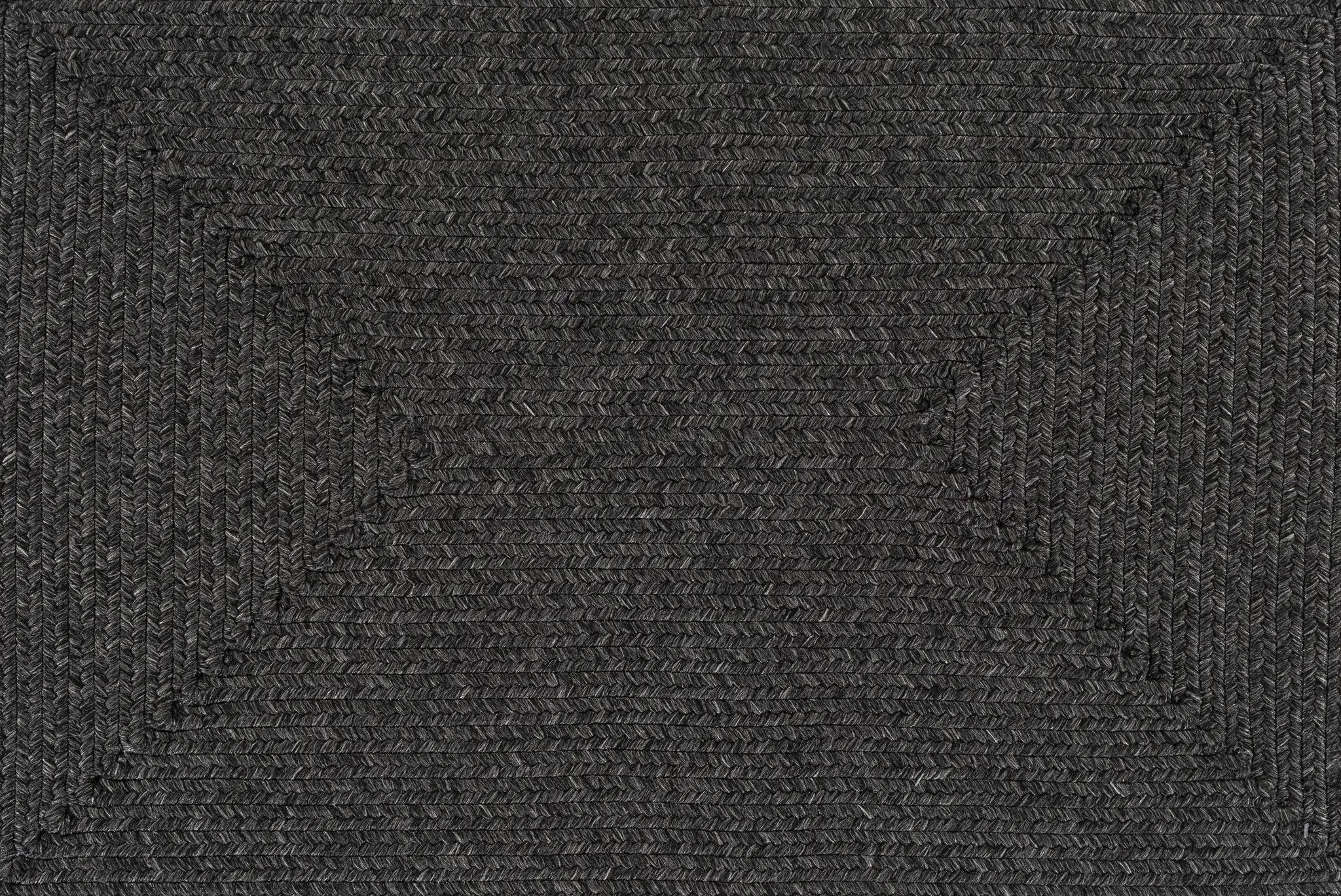 Black Braided Faux Jute Outdoor Rug by Boutique Rugs