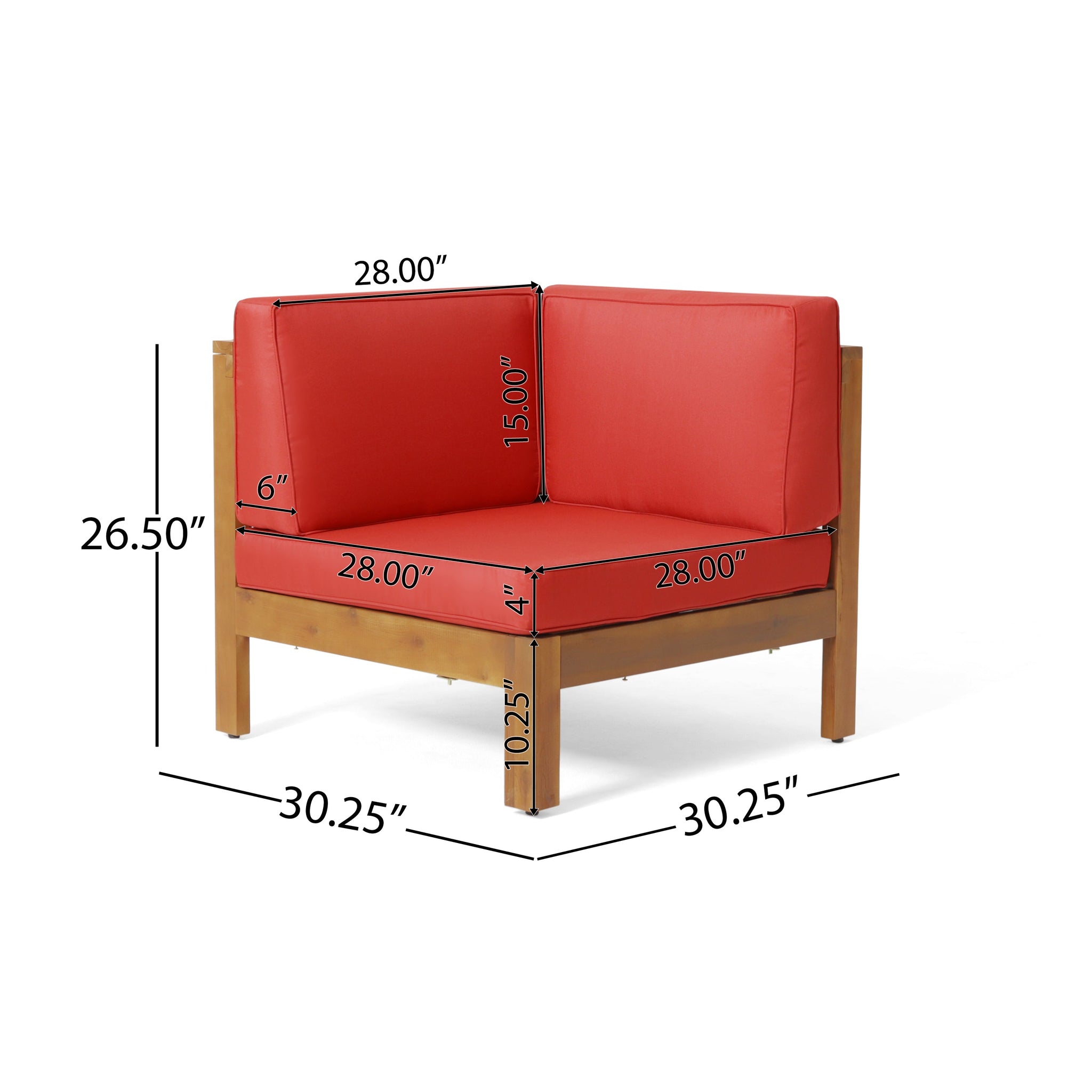 Oana Outdoor Wooden Sectional Set with Cushions by HouseOfZazla