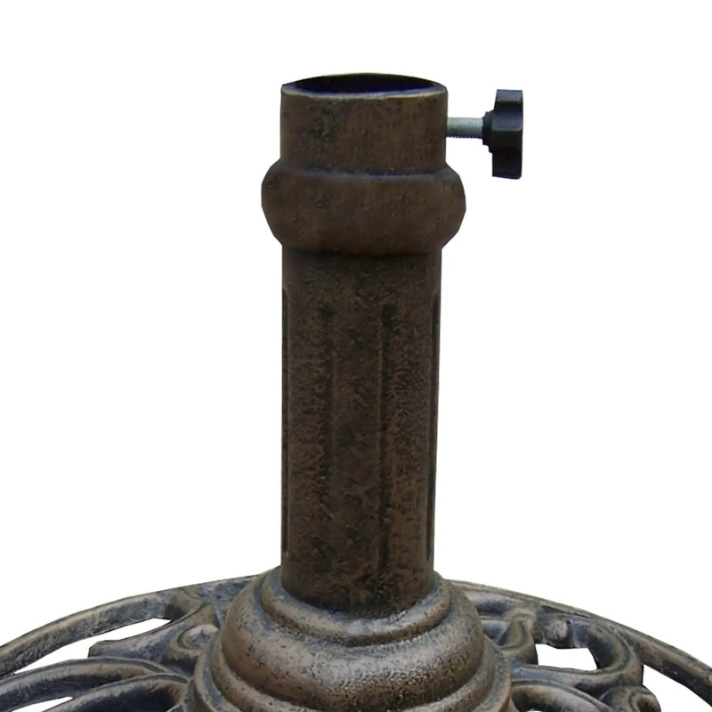 Antique Bronze 23 lbs Round Cast Iron Umbrella Stand Base Weight by Sharicks
