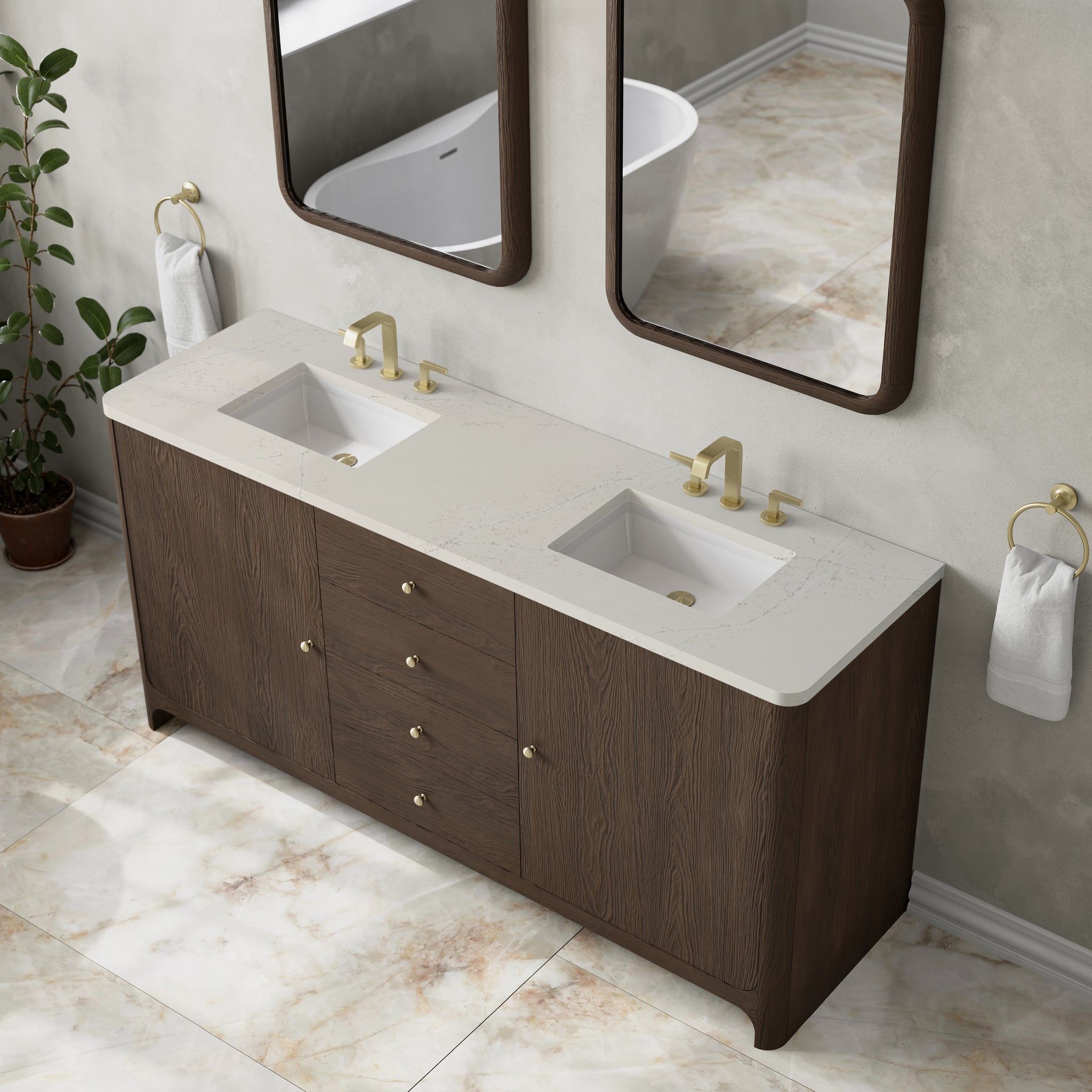 James Martin Gracyn 72" Double Bathroom Vanity, Sable, view 29