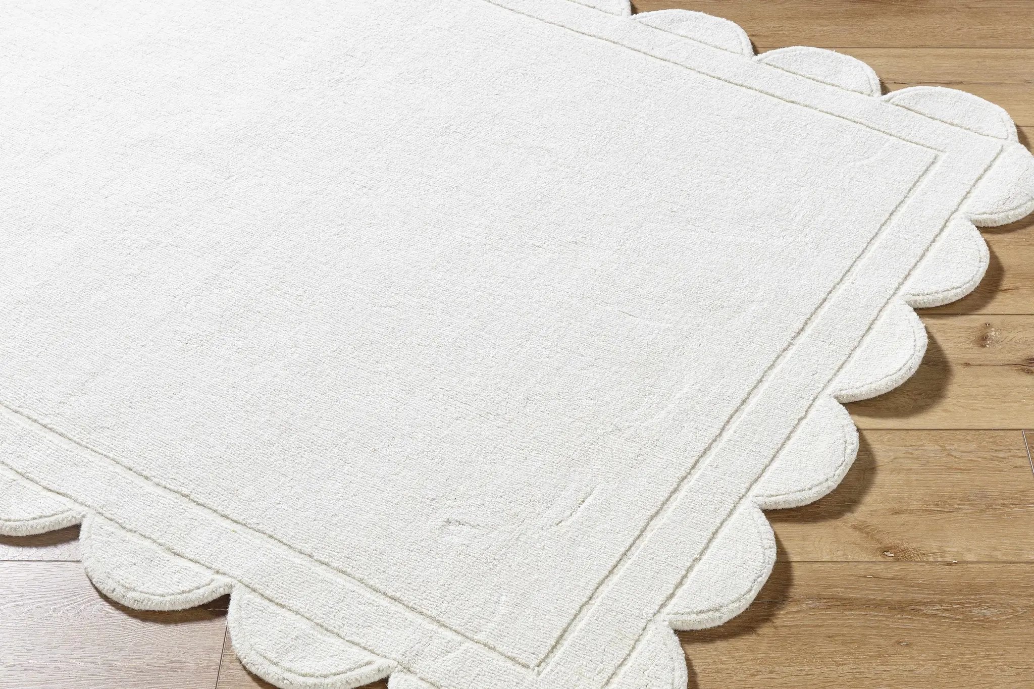 Uhuro White Geometric Area Rug by Boutique Rugs