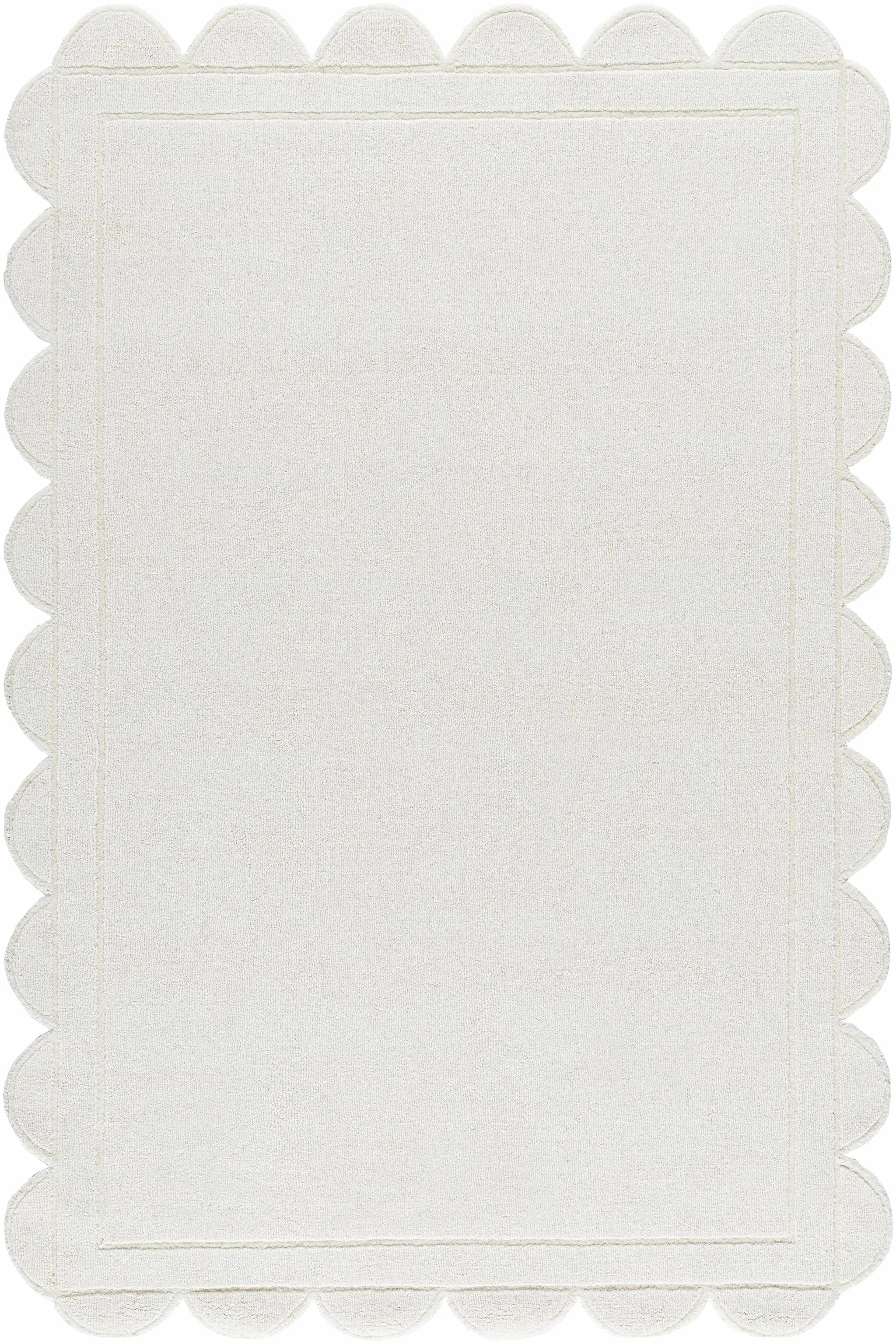 Uhuro White Geometric Area Rug by Boutique Rugs