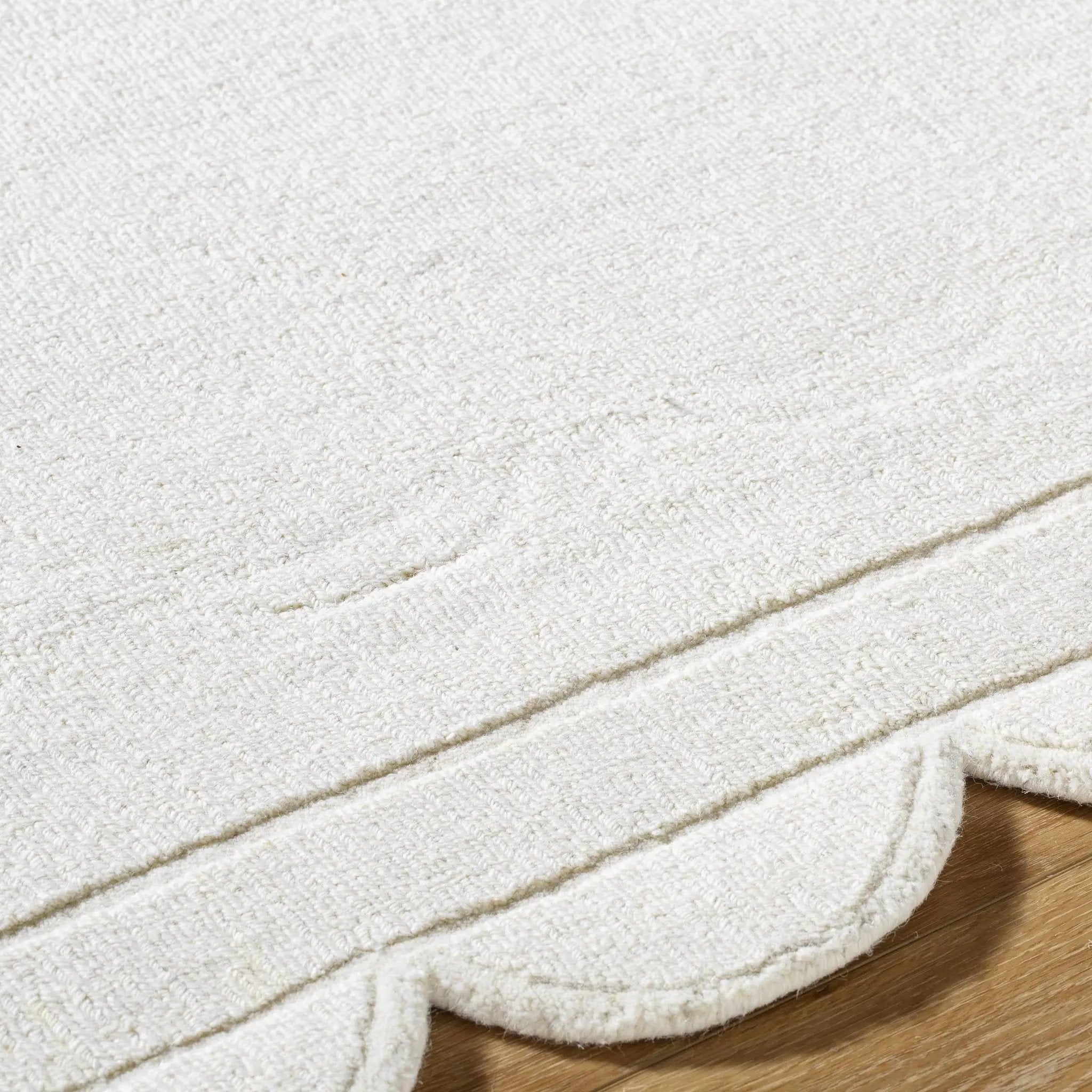 Uhuro White Geometric Area Rug by Boutique Rugs