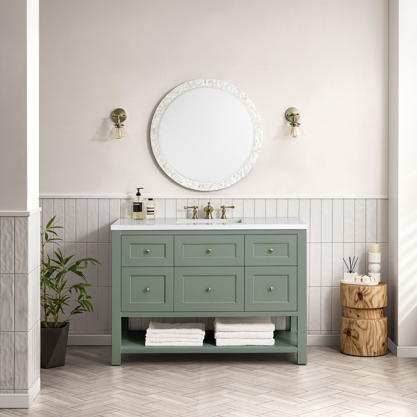 James Martin Breckenridge 48" Single Bathroom Vanity, Smokey Celadon, view 18