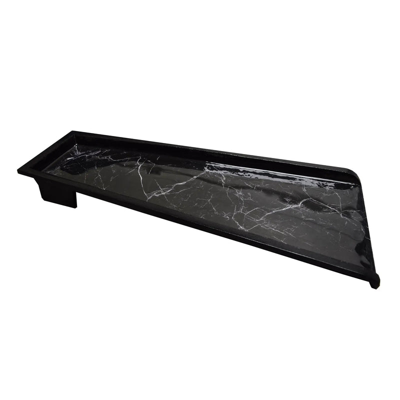 Black Faux Marble 24-in Cast Aluminum Downspout Gutter Splash Block by Sharicks
