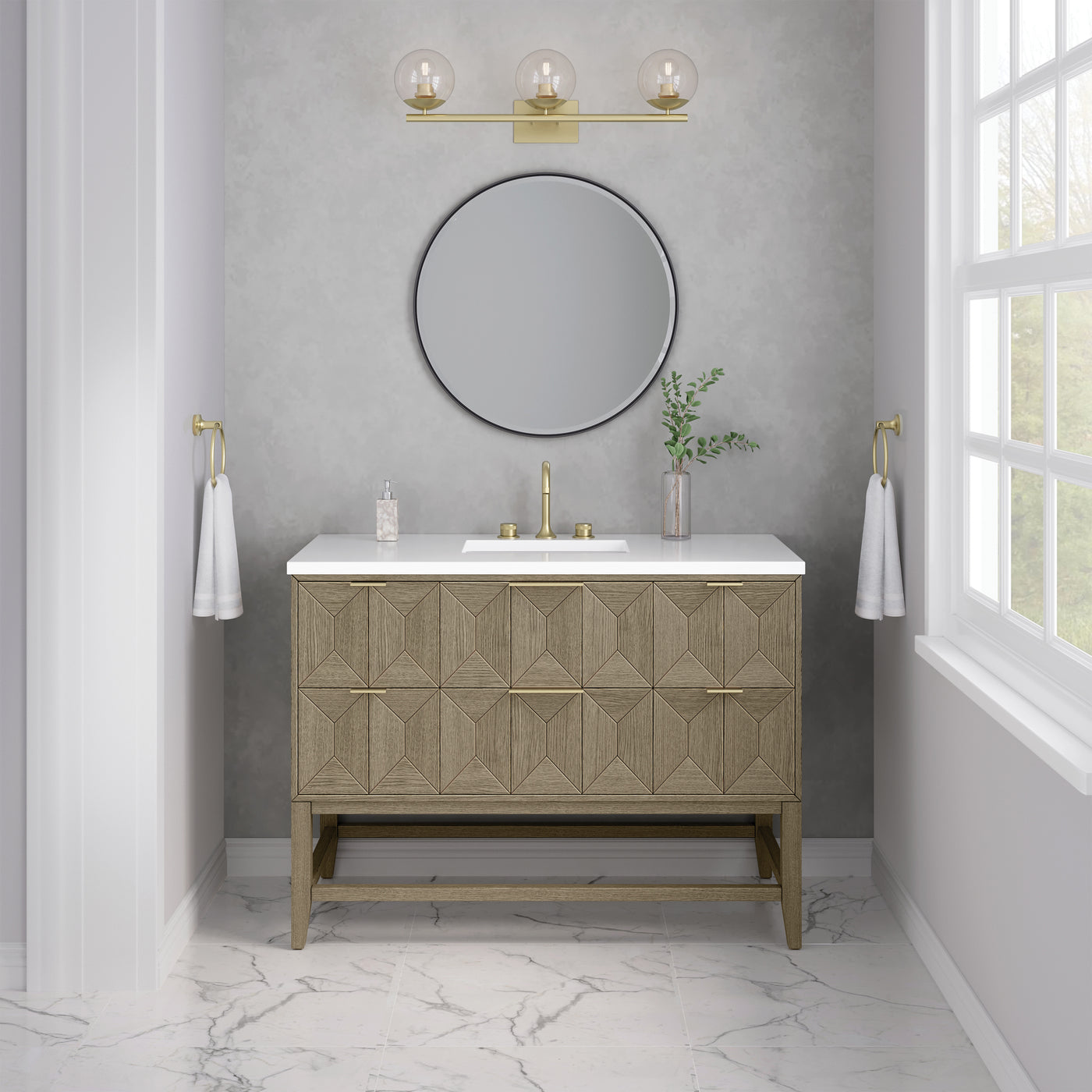 James Martin Emmeline 48" Single Bathroom Vanity, Pebble Oak, view 35