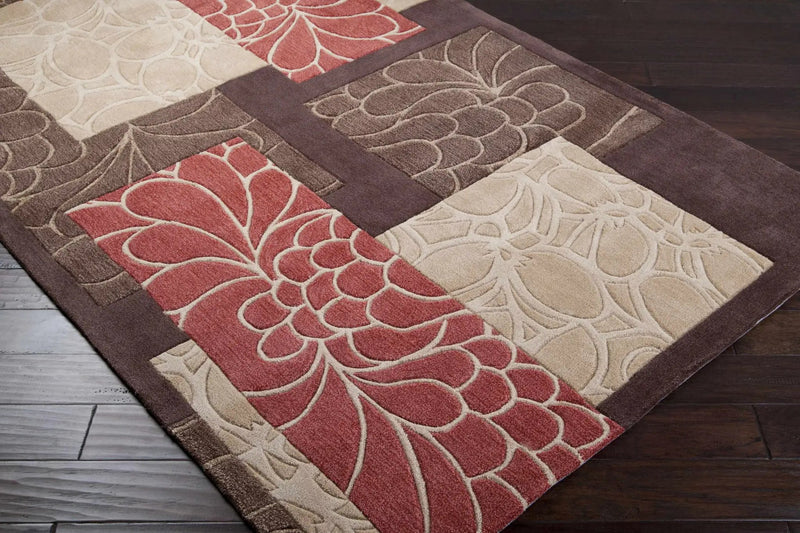Brick Red-Brown Mosaic Area Rug - Clearance by Boutique Rugs