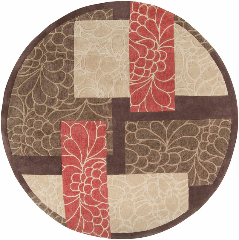 Brick Red-Brown Mosaic Area Rug - Clearance by Boutique Rugs