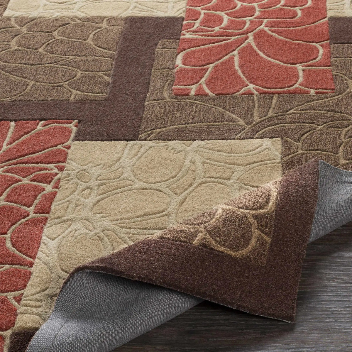 Brick Red-Brown Mosaic Area Rug - Clearance, photo 6 of 12