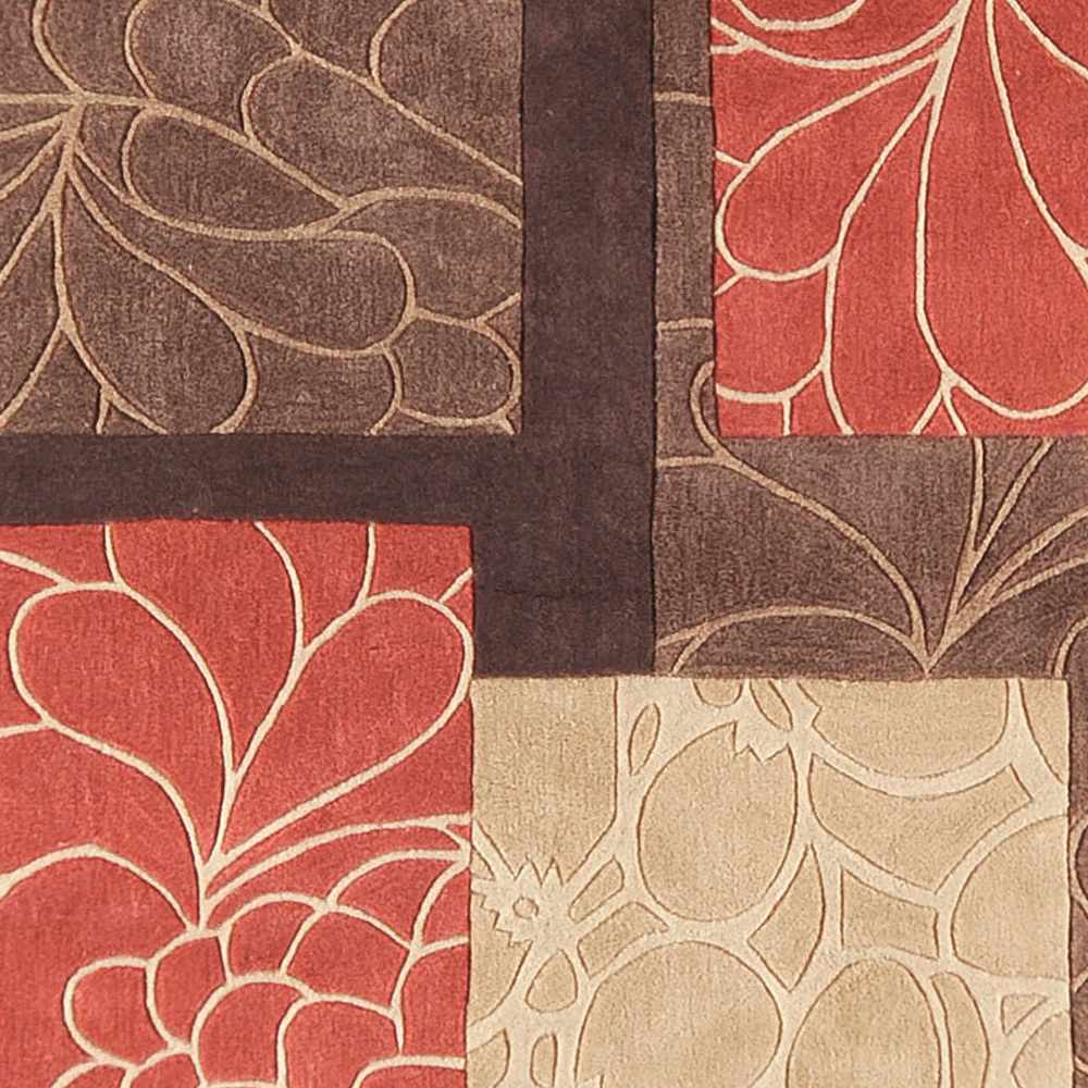 Brick Red-Brown Mosaic Area Rug - Clearance by Boutique Rugs