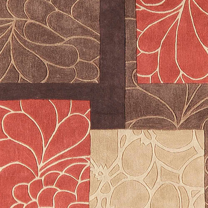 Brick Red-Brown Mosaic Area Rug - Clearance by Boutique Rugs