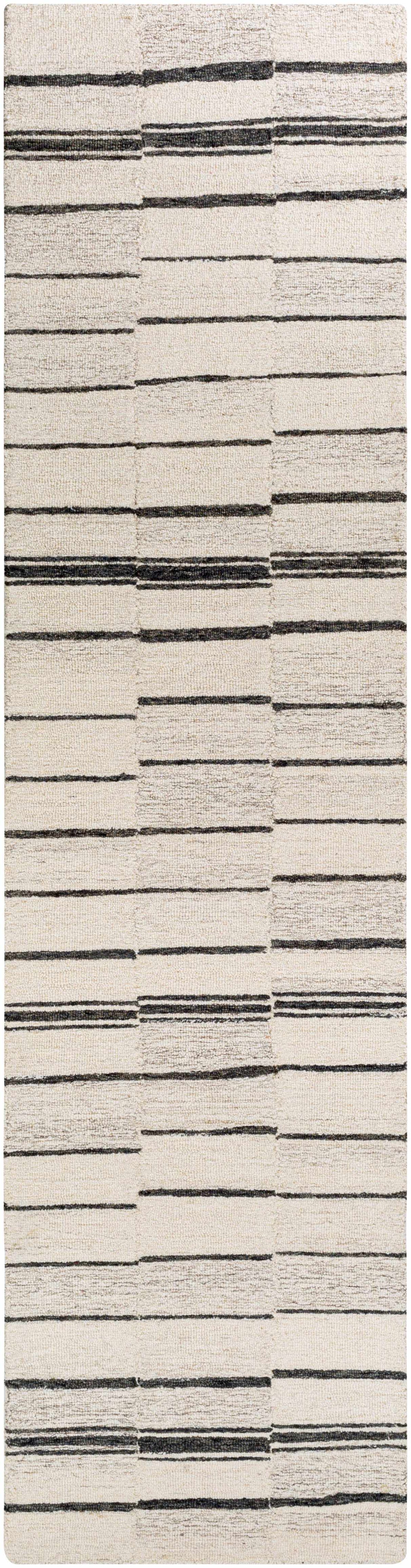 Moorebank Black Striped Wool Rug, photo 15 of 17