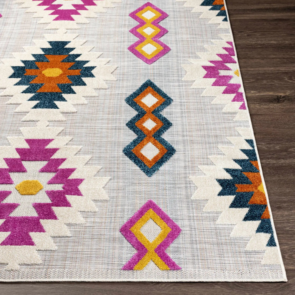 Alburg Southwestern Magenta Outdoor Carpet - Clearance, photo 4 of 7