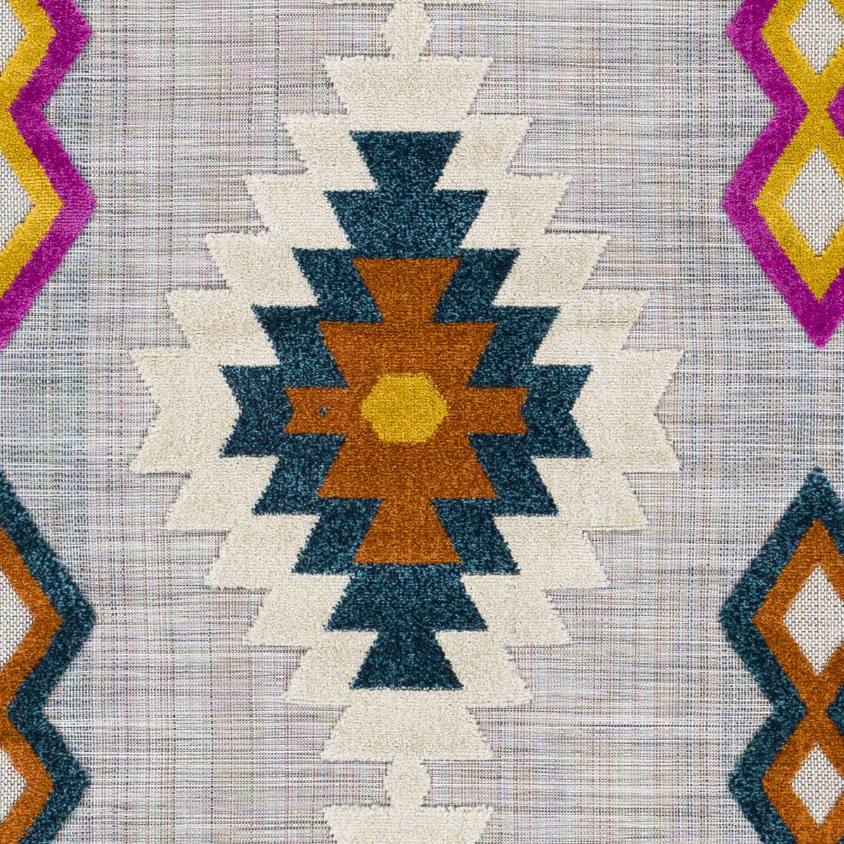 Alburg Southwestern Magenta Outdoor Carpet - Clearance, sample swatch