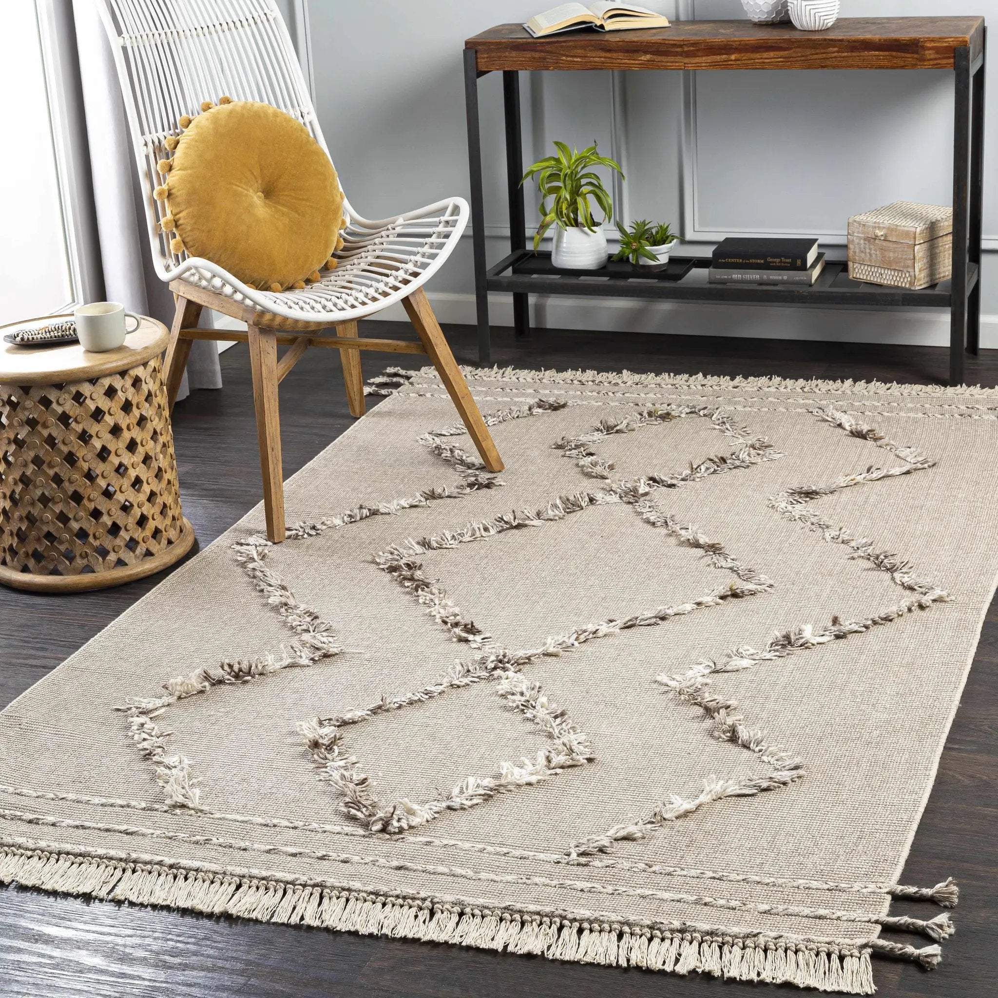 Marleston Taupe High-Low Rug - Clearance by Boutique Rugs