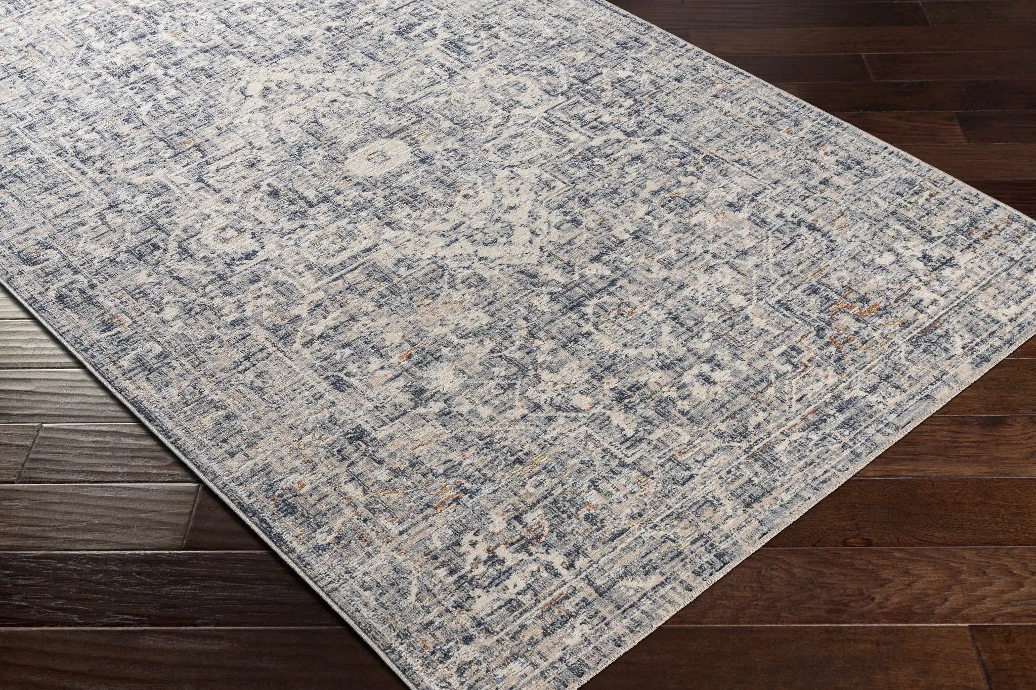 Buguey Blue & Gray Area Rug - Clearance by Boutique Rugs