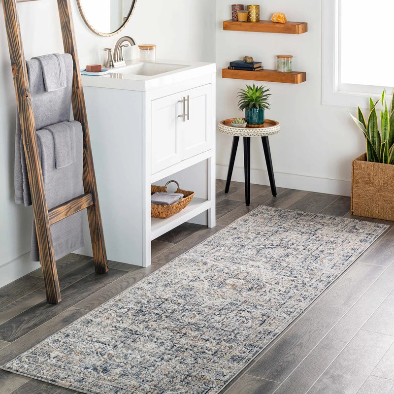 Buguey Blue & Gray Area Rug - Clearance by Boutique Rugs
