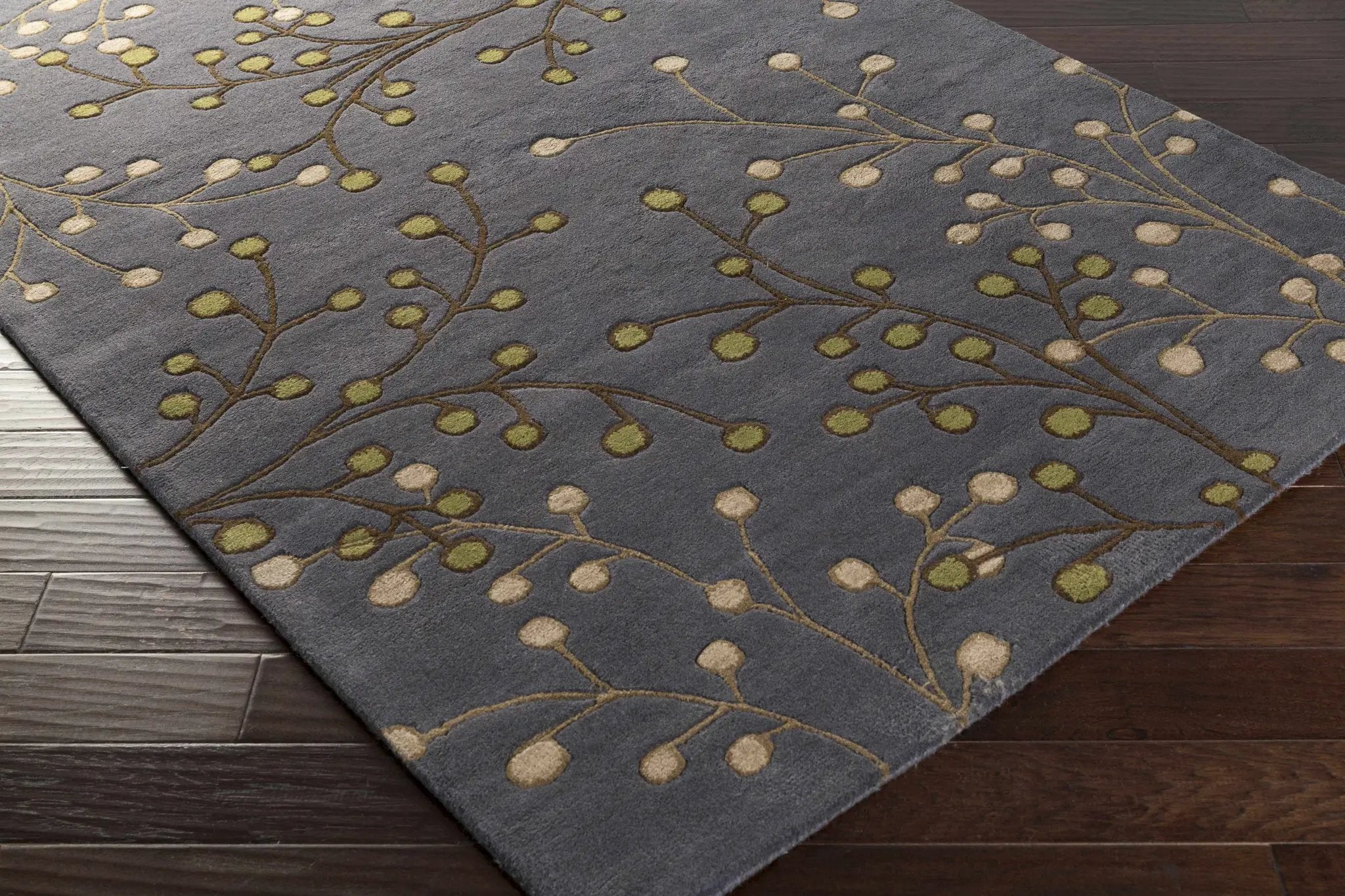 Elsu Brown Beige Wool Rug by Boutique Rugs