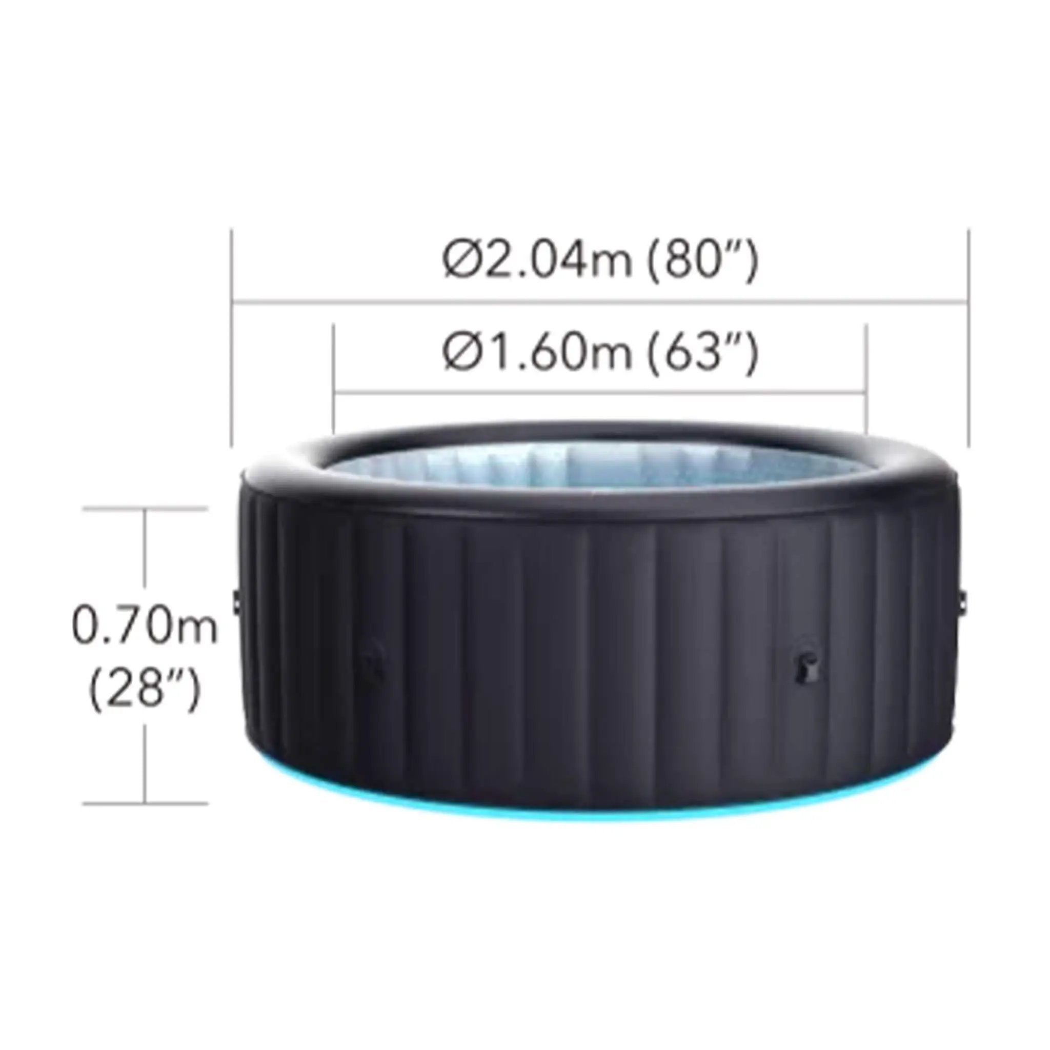 MSpa Aurora Urban Series Six-Person Inflatable Round Hot Tub With Hydro Massage [U-AU061] (SAK19375) by SAKSBY WHOLESALE