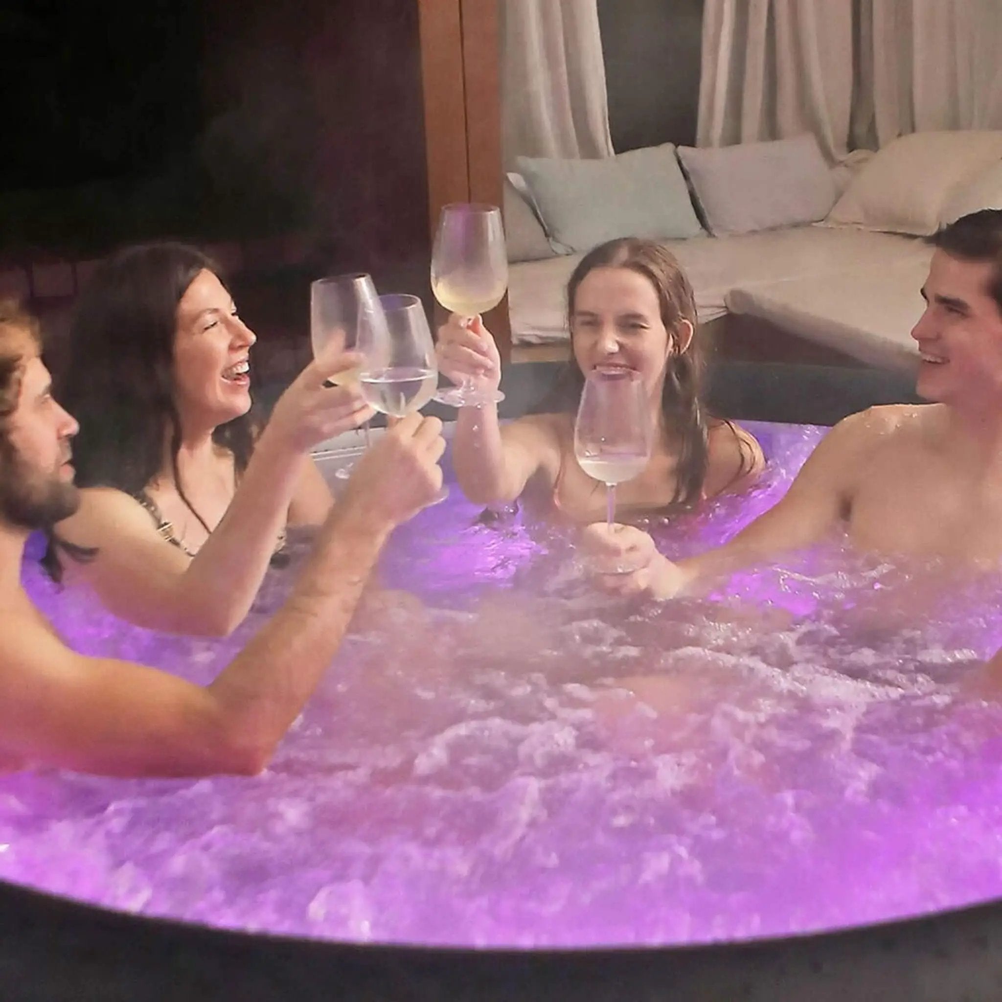 MSpa Aurora Urban Series Six-Person Inflatable Round Hot Tub With Hydro Massage [U-AU061] (SAK19375) by SAKSBY WHOLESALE