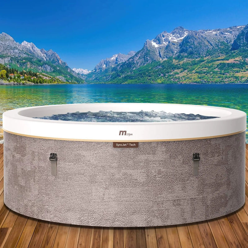 MSpa Cocoon Verto Series Six-Person Inflatable Round Hot Tub With Hydro Massage [F-CO063WE] (SAK50928) by SAKSBY WHOLESALE