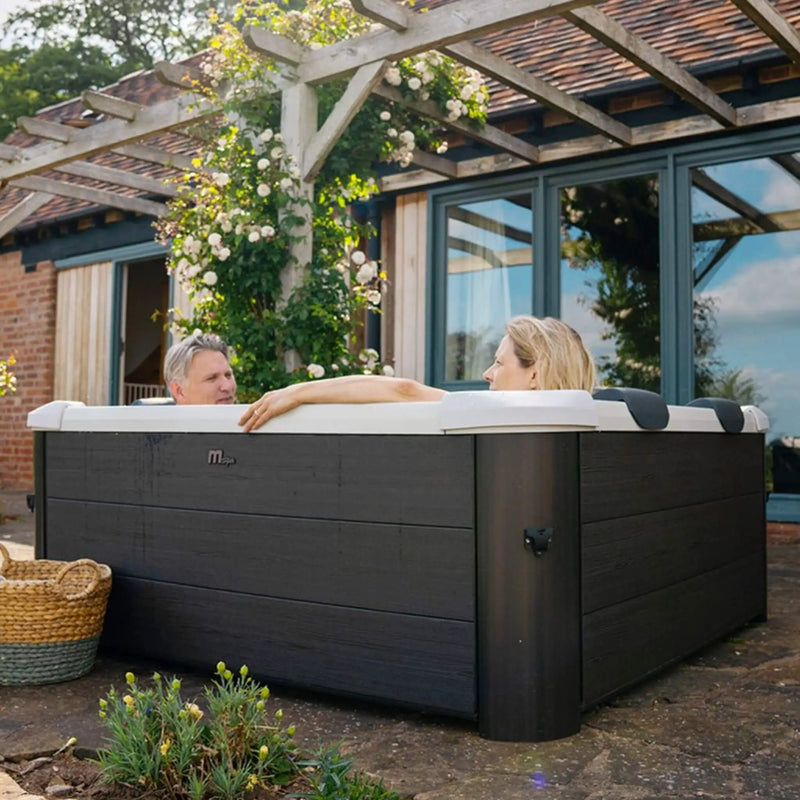 MSpa Oslo Supreme 6-Person 120 Jets Square Spa W/ LED Lights & Integrated App Control [F-OS063W] (SAK93516) by SAKSBY WHOLESALE