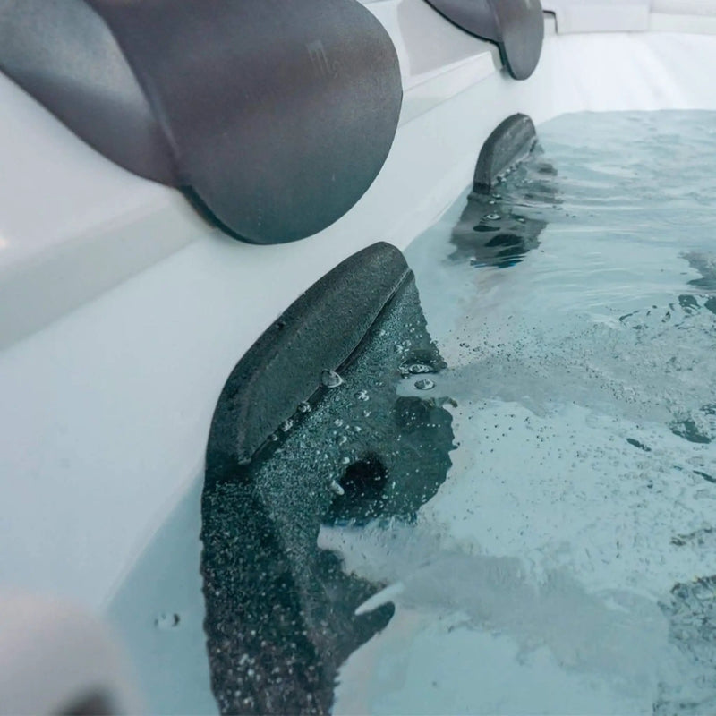 MSpa Oslo Supreme 6-Person 120 Jets Square Spa W/ LED Lights & Integrated App Control [F-OS063W] (SAK93516) by SAKSBY WHOLESALE