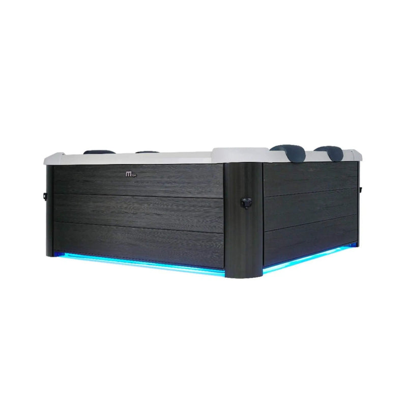 MSpa Oslo Supreme 6-Person 120 Jets Square Spa W/ LED Lights & Integrated App Control [F-OS063W] (SAK93516) by SAKSBY WHOLESALE