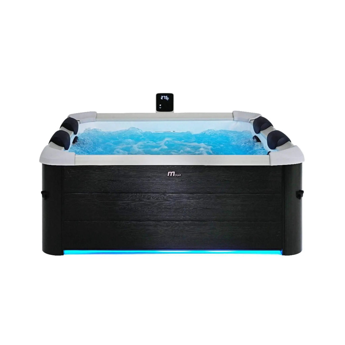 MSpa Oslo Supreme 6-Person 120 Jets Square Spa W/ LED Lights & Integrated App Control [F-OS063W] (SAK93516) by SAKSBY WHOLESALE