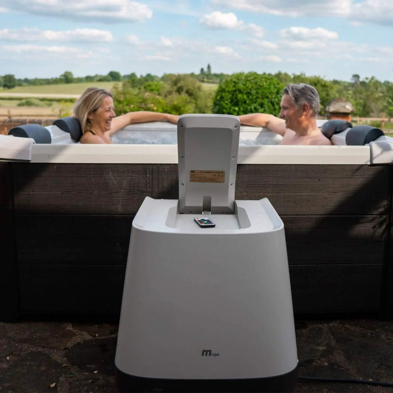 MSpa Oslo Supreme 6-Person 120 Jets Square Spa W/ LED Lights & Integrated App Control [F-OS063W] (SAK93516) by SAKSBY WHOLESALE