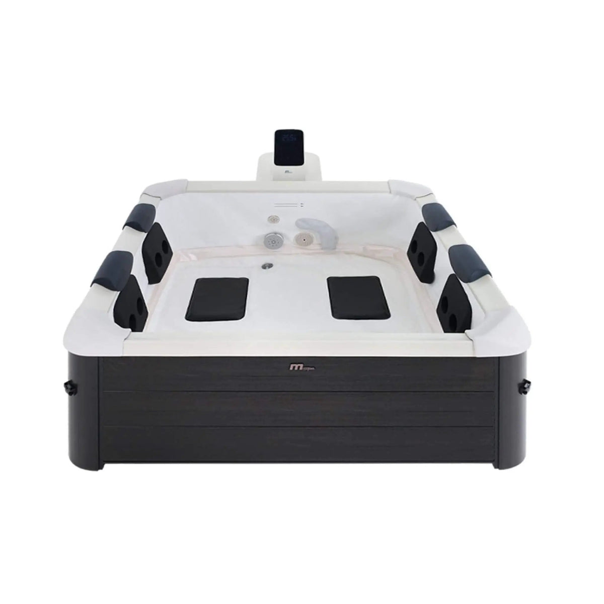 MSpa Oslo Supreme 6-Person 120 Jets Square Spa W/ LED Lights & Integrated App Control [F-OS063W] (SAK93516) by SAKSBY WHOLESALE