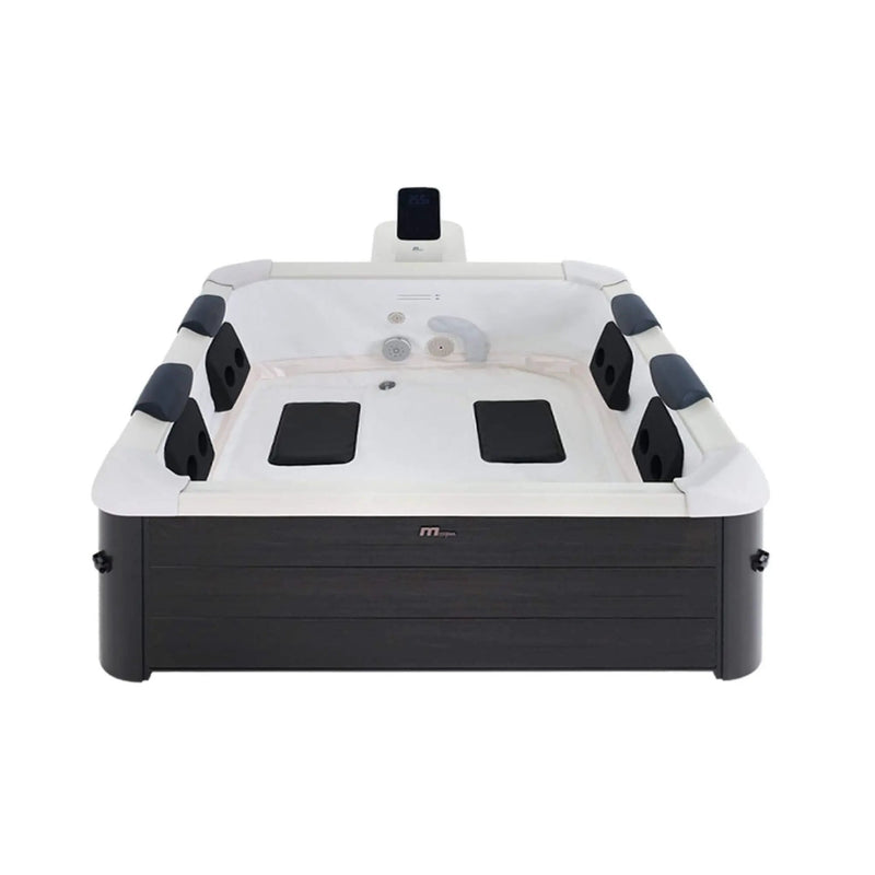 MSpa Oslo Supreme 6-Person 120 Jets Square Spa W/ LED Lights & Integrated App Control [F-OS063W] (SAK93516) by SAKSBY WHOLESALE