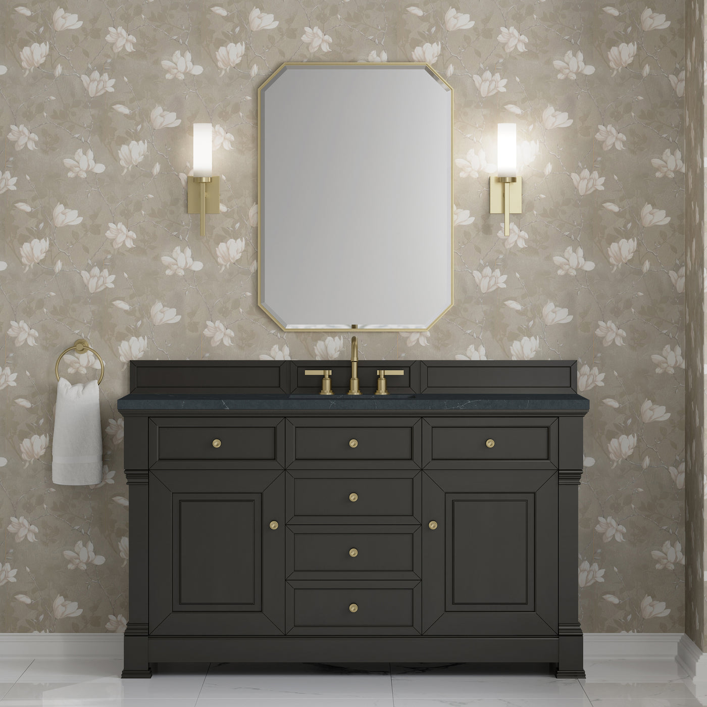 James Martin Brookfield 60" Single Bathroom Vanity, Black Onyx, view 26