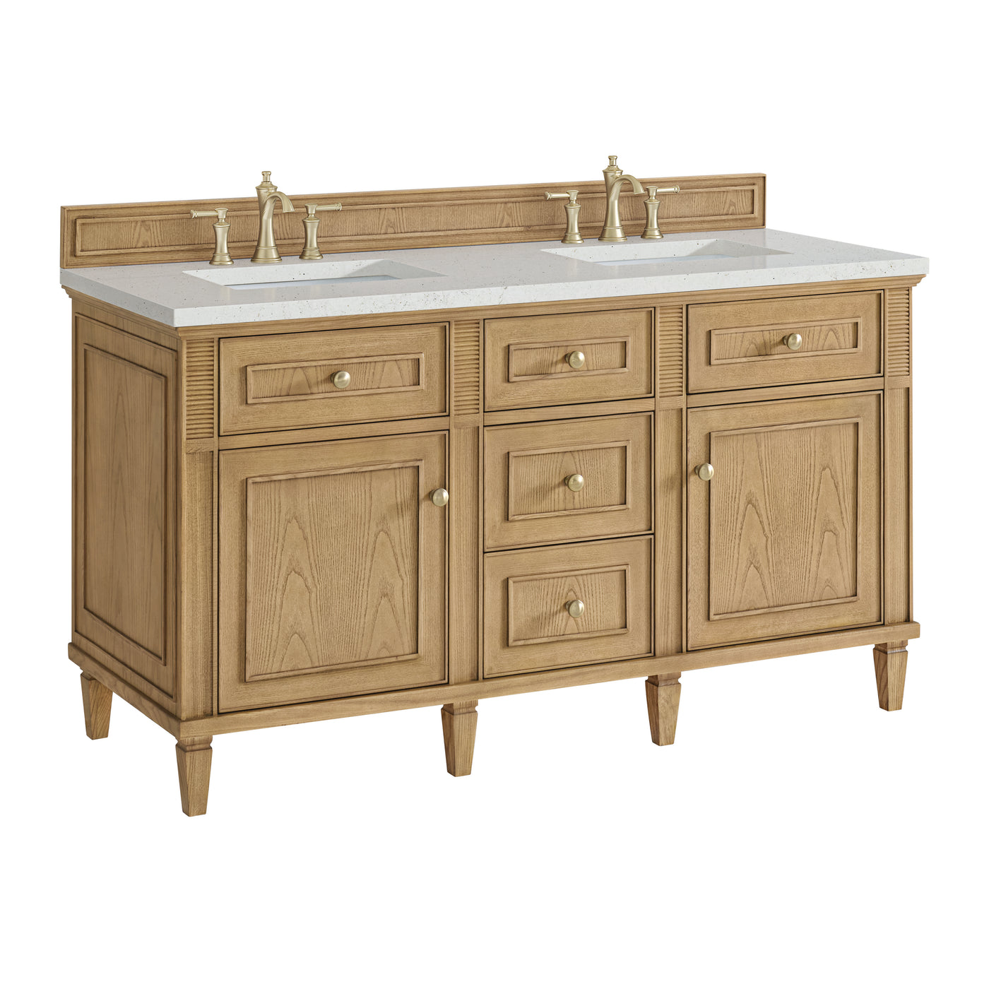 James Martin Lorelai 60" Double Bathroom Vanity, Light Natural Oak, view 36