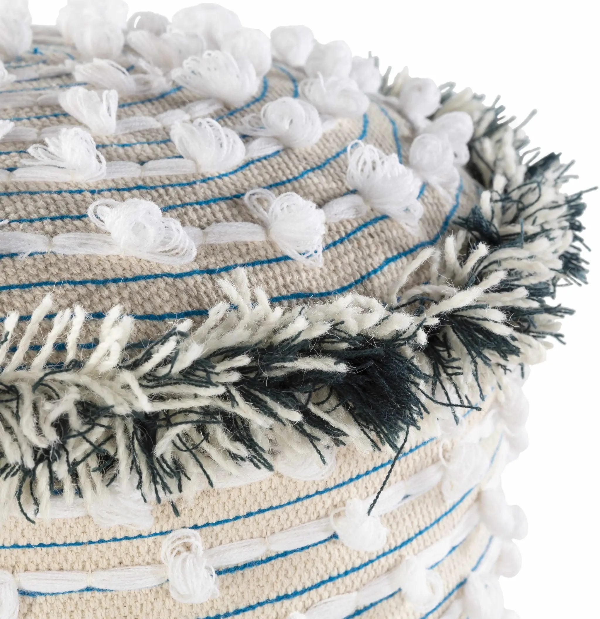 Matagami Beige Hand Woven Stool - Clearance by Boutique Rugs