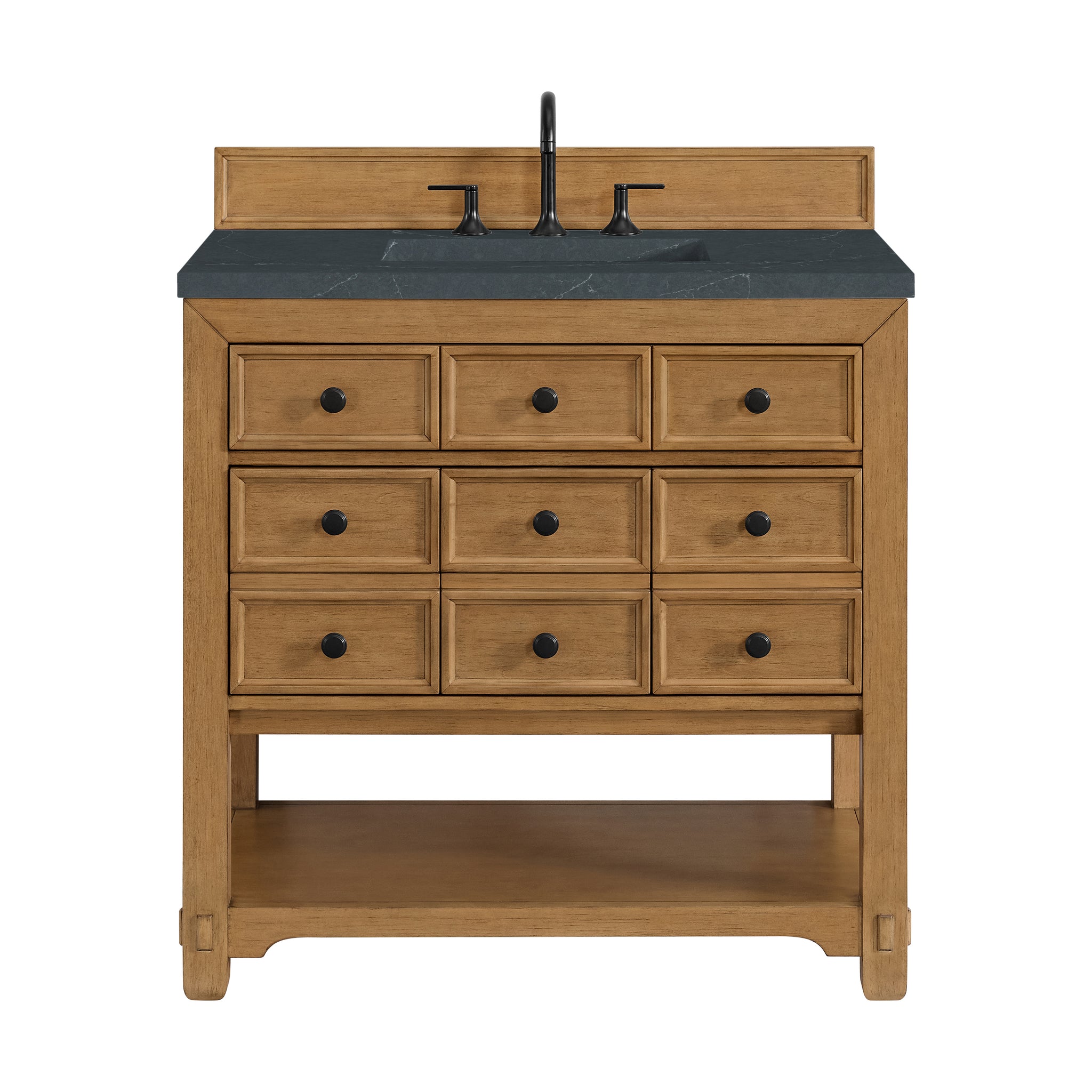 James Martin Malibu 36" Single Bathroom Vanity, Amber Birch, view 34