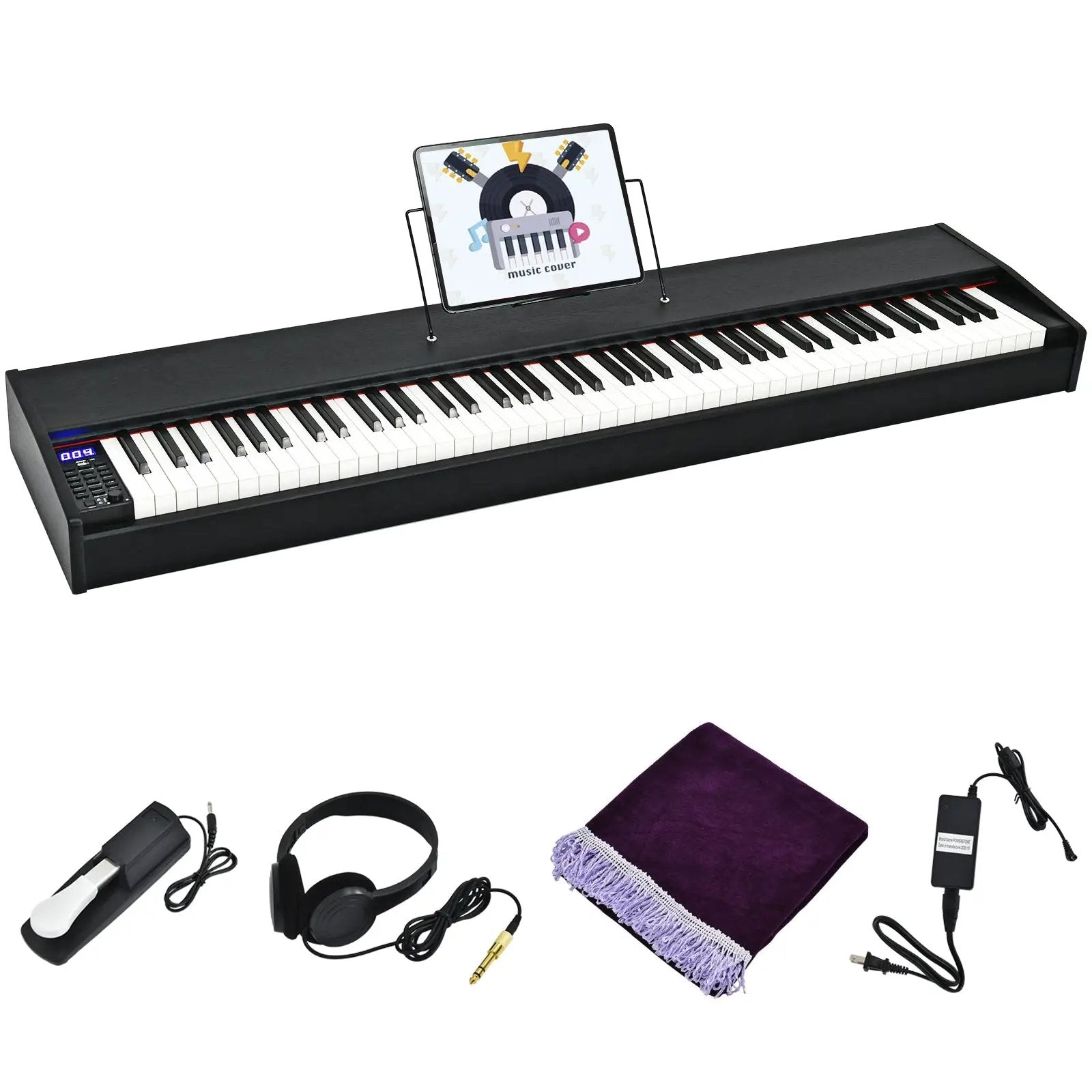 88-Key Full Size Digital Piano Weighted Keyboard with Sustain Pedal by DirectDeals