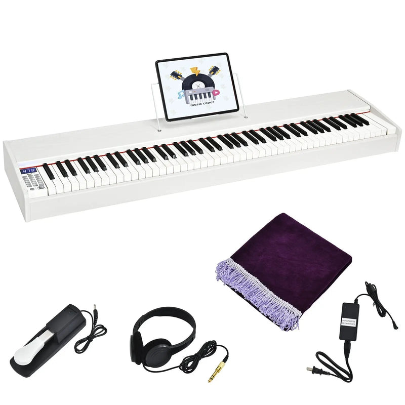 88-Key Full Size Digital Piano Weighted Keyboard with Sustain Pedal by DirectDeals