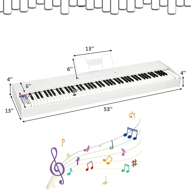 88-Key Full Size Digital Piano Weighted Keyboard with Sustain Pedal by DirectDeals