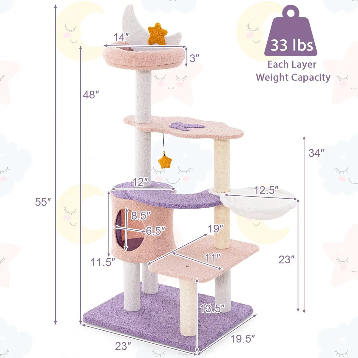 Multi-level Cat Tower with Sisal Covered Scratching Posts, photo 5 of 9